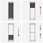 vidaXL Store plissé noir 60x200 cm largeur du tissu 59 4 cm polyester