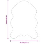 vidaXL Tapis en Fourrure Synthétique de Lapin Olite Blanc 60 x 90 cm