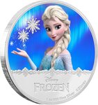 Pièce de monnaie 2 Dollars Niue 2016 1 once argent BE – Elsa (la Reine des Neiges)