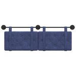 vidaXL Tête de lit suspendue Bleu police Velours