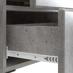 vidaXL Cabinet de chevet avec tiroir Gris béton 43 x 34 5 x 47 5 cm