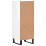 vidaXL Buffet Blanc brillant 34 5x34x90 cm Bois d'ingénierie