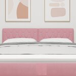 vidaXL Tête de lit LED capitonnée avec boutons en cristal rose 80 cm velours