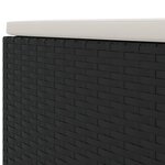 vidaXL Salon de jardin 7 Pièces avec coussins Noir Résine tressée