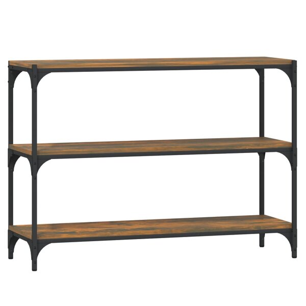 vidaXL Bibliothèque Chêne fumé 100x33x70 5 cm Bois d'ingénierie acier