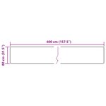 vidaXL Coureur de Tapis MARSA Crème 80 x 400 cm Polyester et PVC