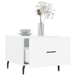 vidaXL Tables basses 2 Pièces blanc brillant 50x50x40cm bois d'ingénierie