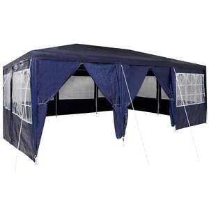vidaXL Tente de fête 600 x 400 x 266 cm Bleu Polyéthylène