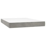 vidaXL Sommier à lattes de lit avec matelas LED Gris clair 140x200 cm