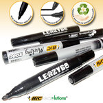 Lot de 2 Feutres marqueurs permanents BIC noir LEAZYGO