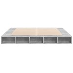 vidaXL Cadre de lit gris béton 200x200 cm bois d'ingénierie