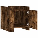 vidaXL Table de chevet chêne fumé 45x50x50 cm bois d'ingénierie
