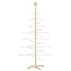 vidaXL Arbre de Noël en bois pour décoration 150 cm bois massif de pin