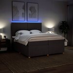 vidaXL Sommier à lattes de lit avec matelas Marron foncé 200x200 cm