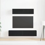 vidaXL Set de 6 meubles TV - Muraux  en chêne noir