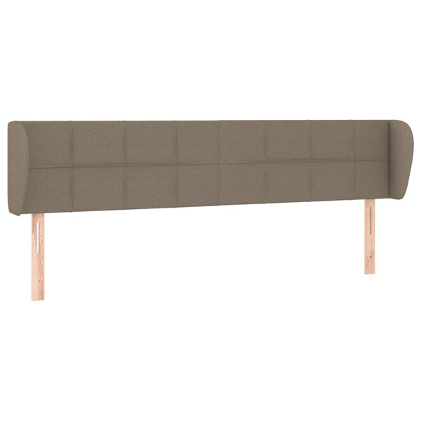 vidaXL Tête de lit avec oreilles Taupe 203x23x78/88 cm Tissu