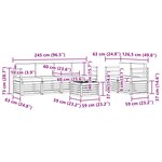 vidaXL Ensemble de canapés d'extérieur 7 Pièces Blanc et Beige Polyester