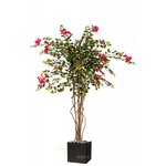 Bougainvillier artificiel tronc bois h150 cm rose fushia