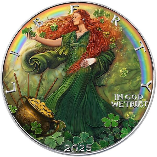Pièce de monnaie en Argent 1 Dollar g 31.1 (1 oz) Millésime 2025 ST. PATRICK TREASURE