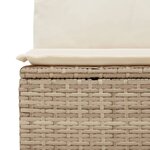 vidaXL Banc inclinable de jardin avec coussins beige résine tressée