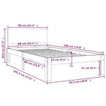 vidaXL Cadre de lit sans matelas 90x190 cm
