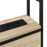 vidaXL Headboard de Rangement avec Station de Charge Chêne sonoma
