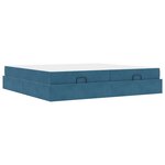 vidaXL Cadre de lit avec matelas avec matelas 2 Pièces Bleu Velours