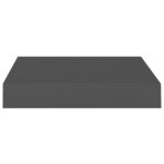 vidaXL Étagère murale flottante 4 Pièces Gris brillant 23x23 5x3 8 cm MDF