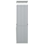 vidaXL Porte-bûches argenté 40x45x170 cm acier galvanisé