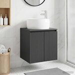 vidaXL Vanité de lavabo mural Noir 49 5 x 44 5 x 66 cm