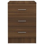 vidaXL Table de chevet Chêne marron 38x35x56 cm Bois d'ingénierie