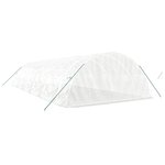 vidaXL Serre avec cadre en acier blanc 60 m² 12x5x2 3 m
