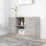 vidaXL Buffet Gris béton 120x30 5x70 cm Bois d'ingénierie