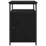 vidaXL Cabinet de chevet Chêne noir Bois d'ingénierie
