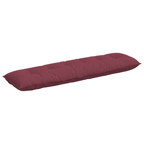 vidaXL Coussin de Dos Bordeaux 180 x 19 x 50 cm tissu