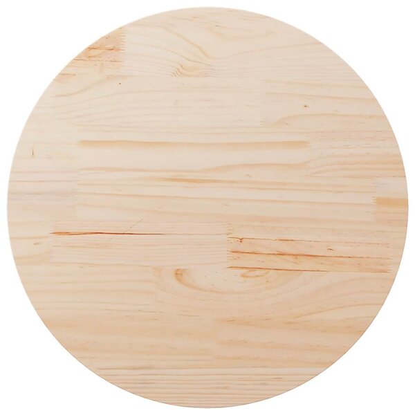 vidaXL Dessus de table Ø80x2 5 cm Bois de pin massif
