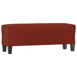Banc banquette rouge bordeau x 100 x 35 x 41 cm similicuir 02_0010624