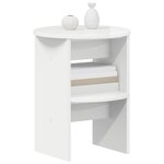 vidaXL Meuble d'appoint 2 Pièces Blanc Brillant Ø40 x 50 cm