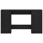 vidaXL Bureau avec porte Chêne noir 133 x 50 x 75 cm Bois d'ingénierie