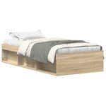 vidaXL Cadre de lit sans matelas chêne sonoma 75x190 cm