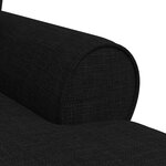 vidaXL Chaise lounge avec jupe Noir 91 x 157 x 91 cm tissu