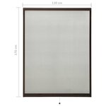 vidaXL Moustiquaire à rouleau pour fenêtres Marron 130x170 cm