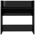 vidaXL Armoire à chaussure murales noir brillant bois d'ingénierie