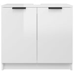 vidaXL Armoire de salle de bain Blanc brillant 64 5x33 5x59 cm