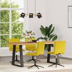 vidaXL Chaises à manger lot de 4 jaune velours