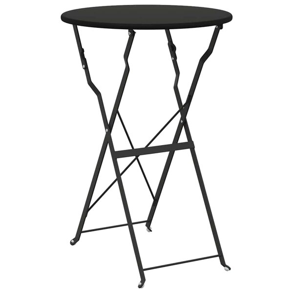 vidaXL Table bistrot Anthracite Ø 50 x 71 cm Acier revêtu de poudre