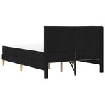 vidaXL Cadre de lit avec matelas Noir 120 x 190 cm Polyester