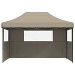 vidaXL Tente de fête 279 x 410 x 315 cm Taupe Tissu Oxford