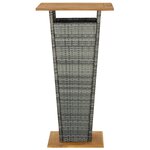 vidaXL Ensemble de bar de jardin 5 Pièces et coussins Résine tressée Gris