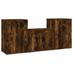 vidaXL Ensemble de meubles TV 3 Pièces Chêne fumé Bois d'ingénierie
